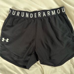 Under Armour Black Women's Athletic Shorts with Logo Waistband